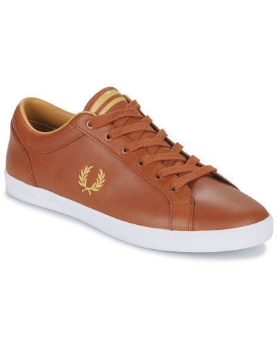 Baskets basses hommes Fred Perry BASELINE LEATHER Marron