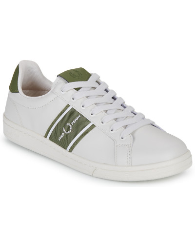 Baskets basses hommes Fred Perry B721 LEA GRAPHIC BRAND MESH Beige