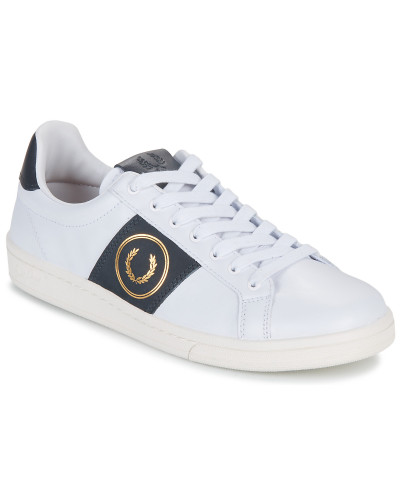 Baskets basses hommes Fred Perry B721 LEATHER BRANDED Blanc