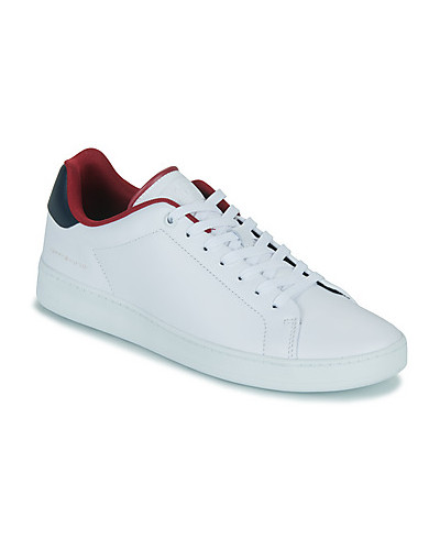 Baskets basses hommes Tommy Hilfiger COURT SNEAKER LEATHER CUP Blanc
