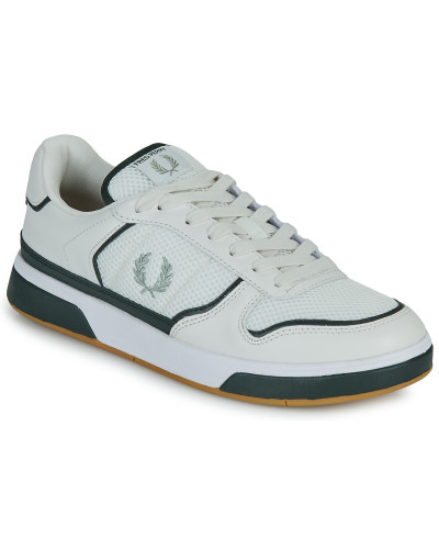 Baskets basses hommes Fred Perry B300 LEATHER/MESH Blanc