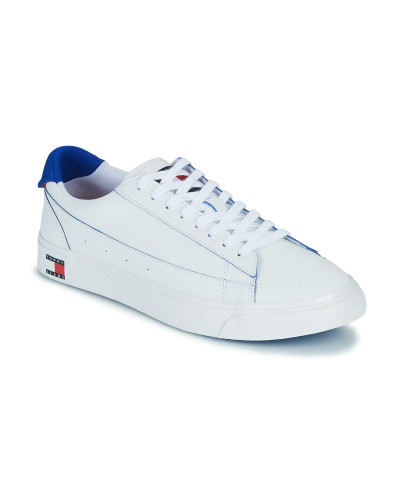 Baskets basses hommes Tommy Jeans Tommy Jeans Leather Varsity Blanc