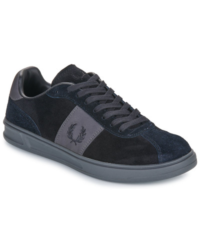 Baskets basses hommes Fred Perry B4 SUEDE Noir