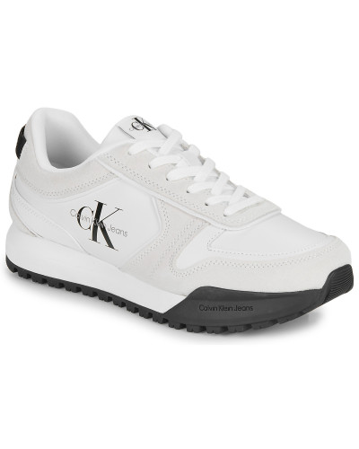 Baskets basses hommes Calvin Klein Jeans TOOTHY RUNNER IRREGULARLINES Blanc