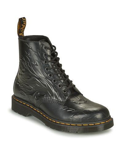 Boots femmes Dr. Martens 1460 FLAMES Noir