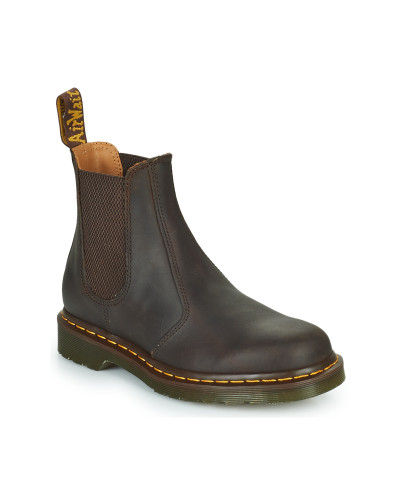 Boots femmes Dr. Martens 2976 YS DARK BROWN CRAZY HORSE Marron