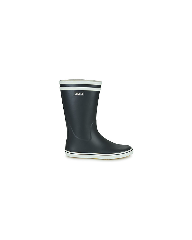 Bottes De Pluie Aigle Malouine 2 - Iconique Bandes Blanches - Tige Caoutchouc Naturel