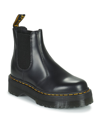 Boots femmes Dr. Martens 2976 QUAD POLISHED SMOOTH Noir