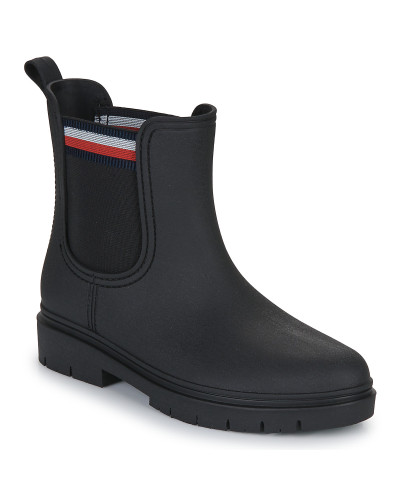 Bottes femmes Tommy Hilfiger Rain Boot Ankle Elastic Noir