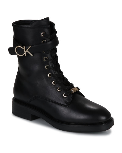 Boots femmes Calvin Klein Jeans RUBBER SOLE COMBAT BOOT W HW Noir