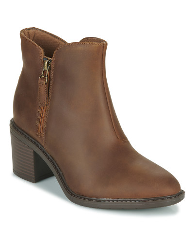 Bottines femmes Clarks SCENE ZIP Marron