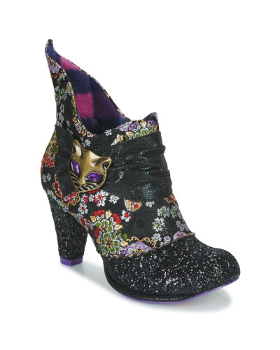 Bottines femmes Irregular Choice Miaow Noir