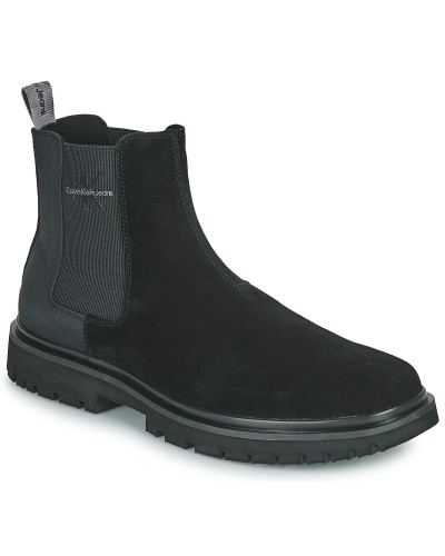 Boots hommes Calvin Klein Jeans EVA MID CHELSEA BOOT SUEDE Noir