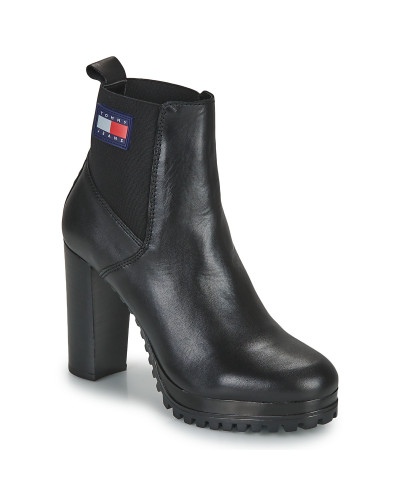 Bottines femmes Tommy Jeans Essentials High Heel Boot Noir