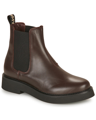 Boots femmes Tommy Jeans TJW CHELSEA FLAT BOOT Marron