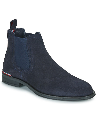 Boots hommes Tommy Hilfiger CORE RWB HILFIGER SUEDE CHELSEA Bleu