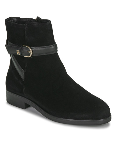 Boots femmes Tommy Hilfiger ELEVATED ESSENTIAL BOOT SUEDE Noir