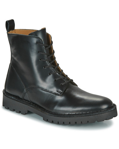 Boots hommes Selected SLHRICKY LEATHER LACE-UP BOOT Noir