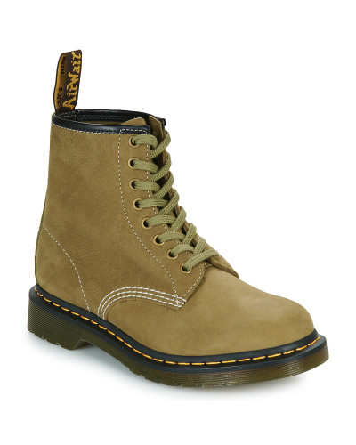 Boots femmes Dr. Martens 1460 Muted Olive Tumbled Nubuck+E.H.Suede Kaki