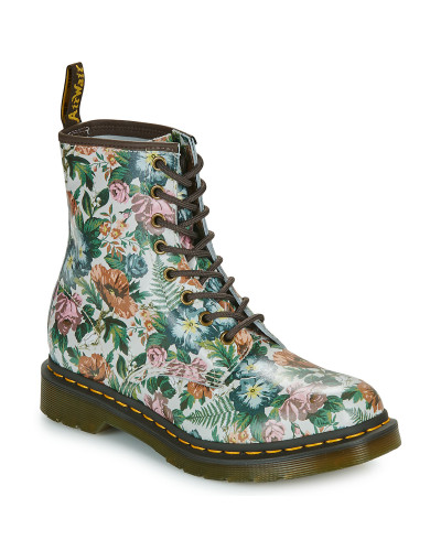 Boots femmes Dr. Martens 1460 W Multi Floral Garden Print Backhand Multicolore