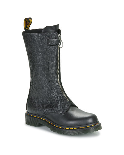 Bottes femmes Dr. Martens 1B99 Front Zip Black Wanama Black Milled Nappa Noir