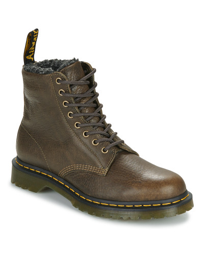 Boots femmes Dr. Martens 1460 Dms Olive Grizzly Marron