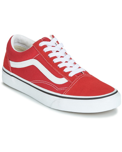 Baskets basses femmes Vans UA OLD SKOOL Rouge