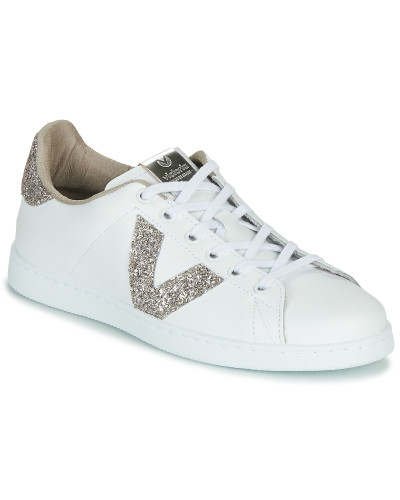 Baskets basses femmes Victoria TENIS PIEL GLITTER Blanc