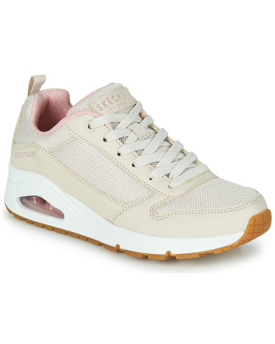 Baskets basses femmes Skechers UNO INSIDE MATTERS Beige