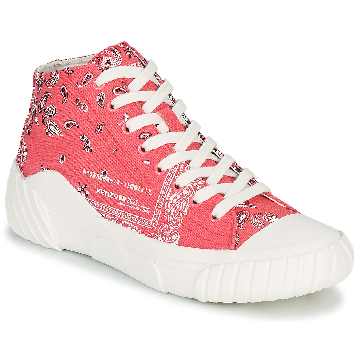 Baskets montantes femmes Kenzo TIGER CREST HIGH TOP SNEAKERS Rose
