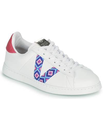 Baskets basses femmes Victoria 1125288FUSHIA Blanc