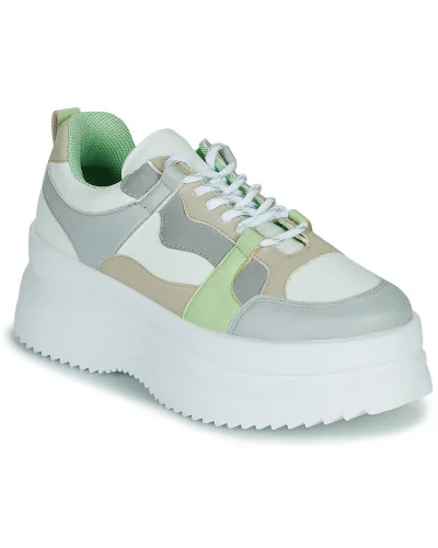 Baskets basses femmes Yurban PASTELLA Gris