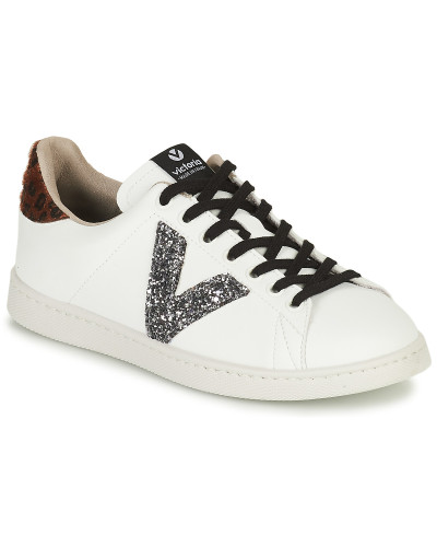 Baskets basses femmes Victoria TENIS EFECTO PIEL GLITTER Blanc