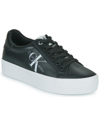 Baskets basses femmes Calvin Klein Jeans VULC FLATFORM LACEUP Noir