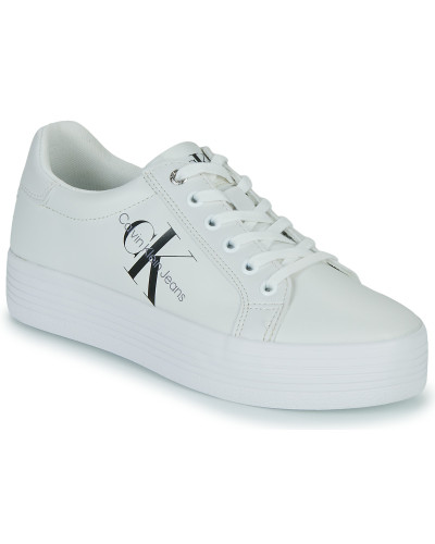 Baskets basses femmes Calvin Klein Jeans VULC FLATFORM LACEUP Blanc