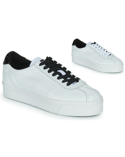 Baskets basses femmes Superga WHITE BLACK Blanc