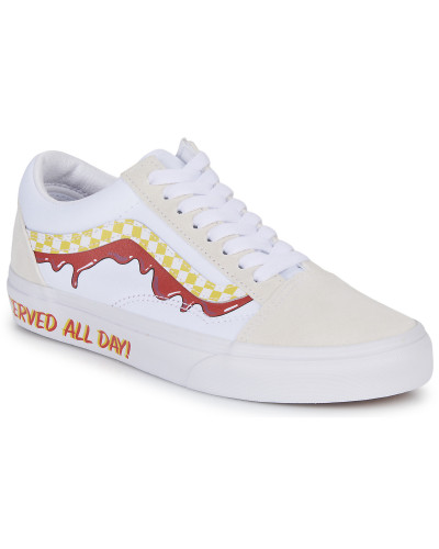 Baskets basses femmes Vans OLD SKOOL Blanc