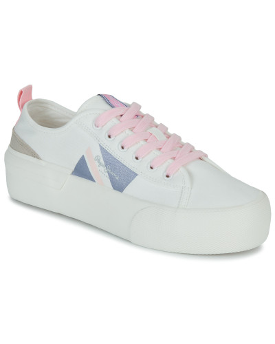 Baskets basses femmes Pepe jeans ALLEN FLAG COLOR W Blanc