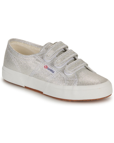 Baskets basses femmes Superga 2750 LAME STRAP Argenté