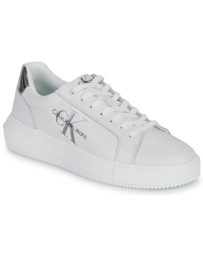 Baskets basses femmes Calvin Klein Jeans CHUNKY CUPSOLE MONO LTH WN Blanc