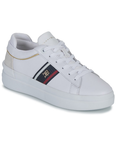 Baskets basses femmes Tommy Hilfiger CORP WEBBING COURT SNEAKER Blanc