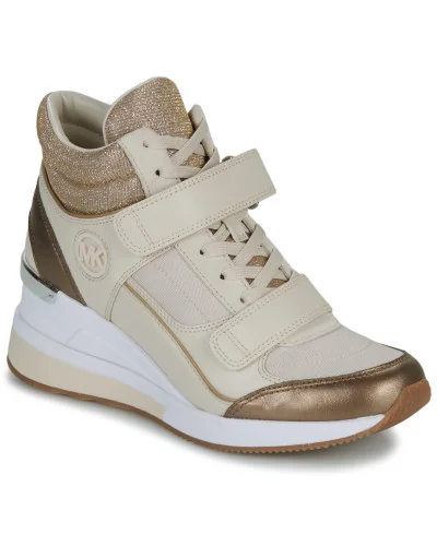 Baskets montantes femmes MICHAEL Michael Kors GENTRY HIGH TOP Beige