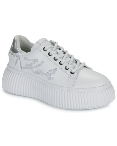 Baskets basses femmes Karl Lagerfeld KREEPER LO Whipstitch Lo Lace Blanc