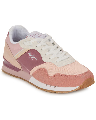 Baskets basses femmes Pepe jeans LONDON URBAN Rose