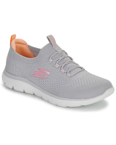 Baskets basses femmes Skechers SUMMITS - CLASSIC Gris