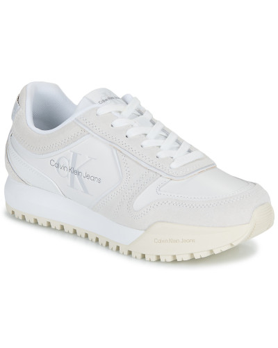 Baskets basses femmes Calvin Klein Jeans TOOTHY RUNNER IRREGULARLINES Blanc