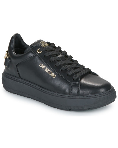 Baskets basses femmes Love Moschino LOVE CHAIN-STRAP SNEAKER Noir