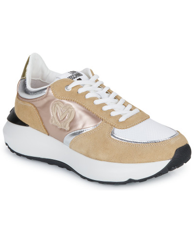 Baskets basses femmes Love Moschino SPEED LOVE Beige