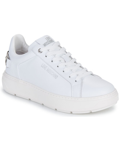 Baskets basses femmes Love Moschino LOVE CHAIN-STRAP SNEAKER Blanc