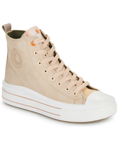 Baskets montantes femmes Refresh - Beige